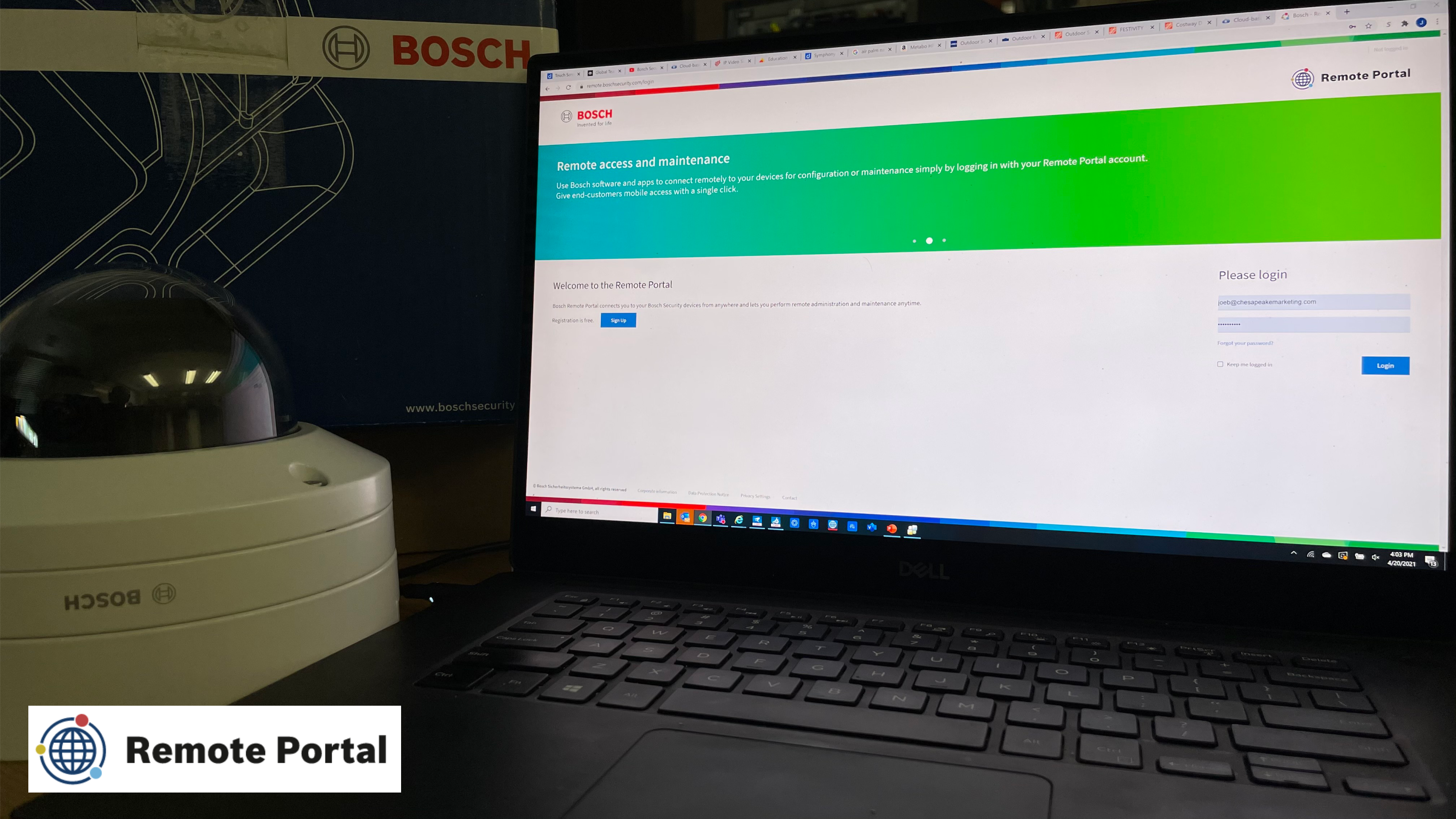 Bosch Remote Portal Remote Viewing Alarm Notification and